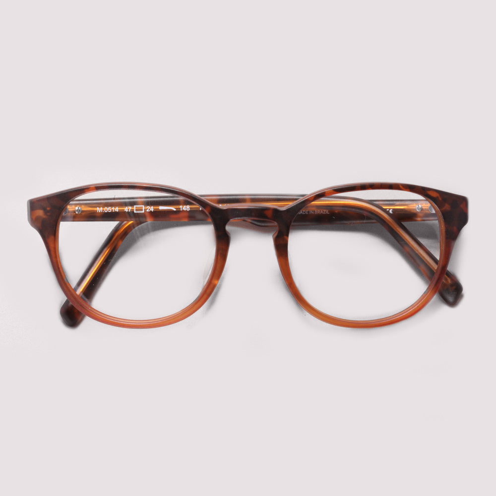 HB Ecobloc 0514 Retangular Matte Turtle Caramel - Grau - TAM 47 mm