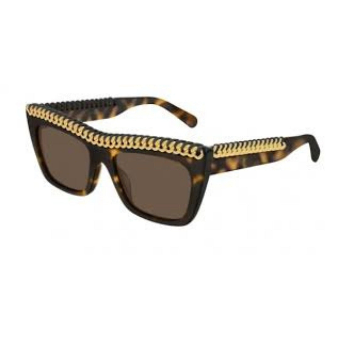 Stella Mccartney SC0194S 002 Marrom Mesclado e Dourado Marrom - Sol - 53 mm