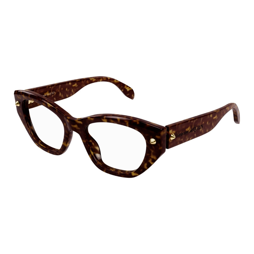 Alexander McQueen AM0410O 002 Marrom Mesclado - Grau - 52 mm
