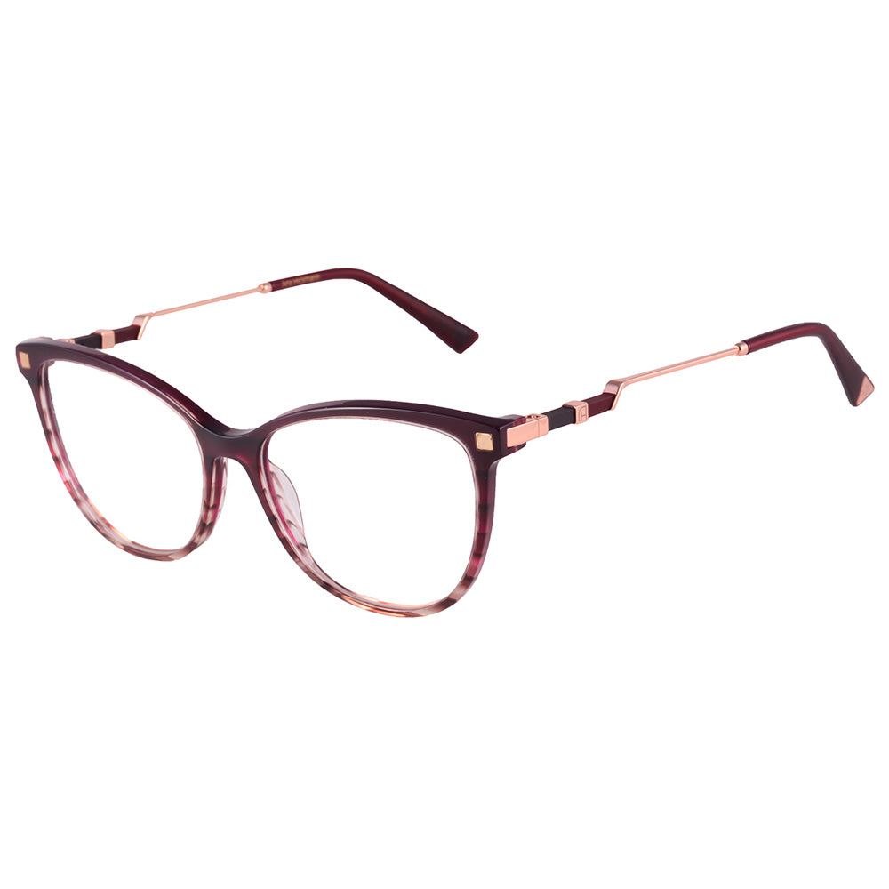 Ana Hickmann 20 Anos Clip on AH60034 G22 marrom mesclado - Lente 5,4 cm - Grau