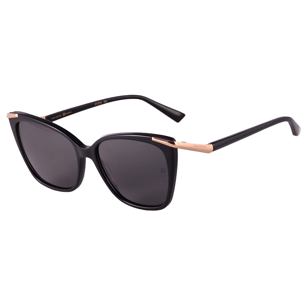 Ana Hickmann 20 Anos AH90017 A01 preto e dourado - Sol - Lente 5,7 cm - Sol
