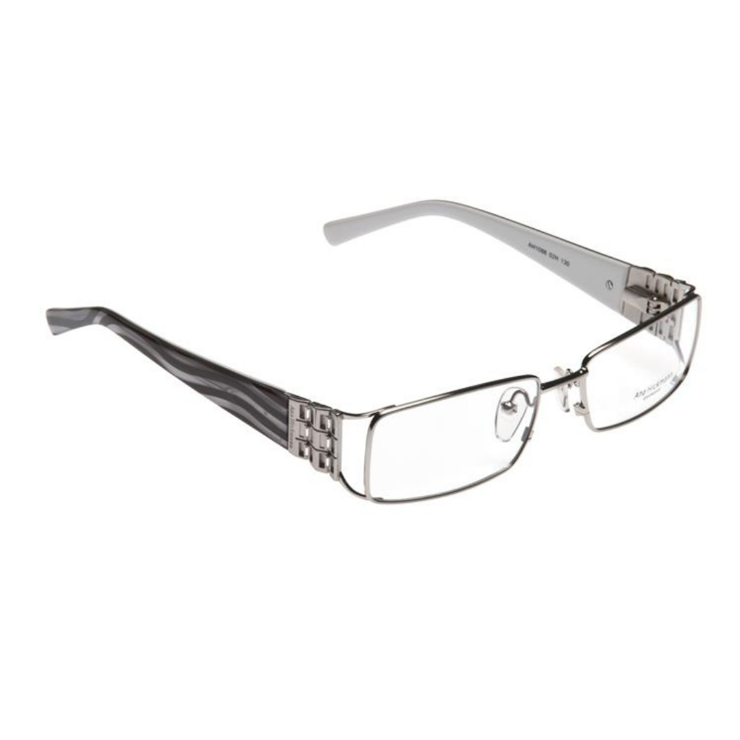 Ana Hickmann AH1086 02H Prata e Branco Brilho - Grau - 52 mm