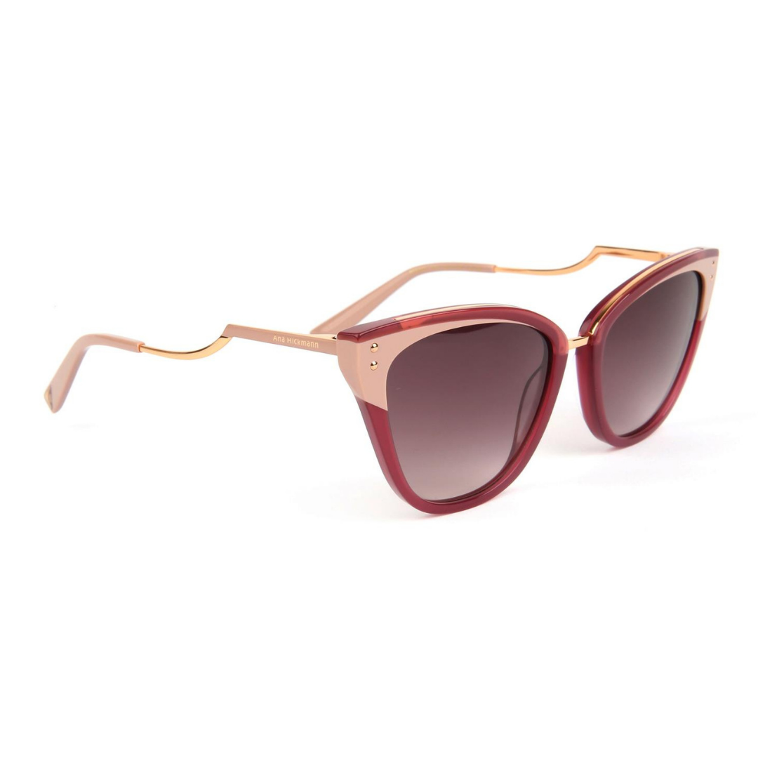Ana Hickmann AH9306 P03 Vermelho e Dourado Brilho Marrom Degradê - Sol - 55 mm