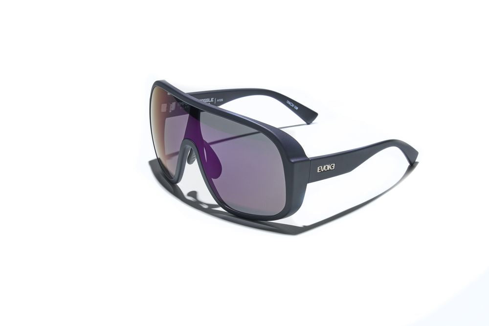 Evoke Amplifier Goggle High-end A12S Midnight Matte Gun Lilac Flash - Lente 139 MM - Sol