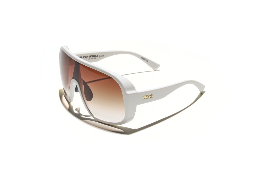 Evoke Amplifier Goggle High-end B01T White Gold Brown Gradient - Lente 139 MM - Sol