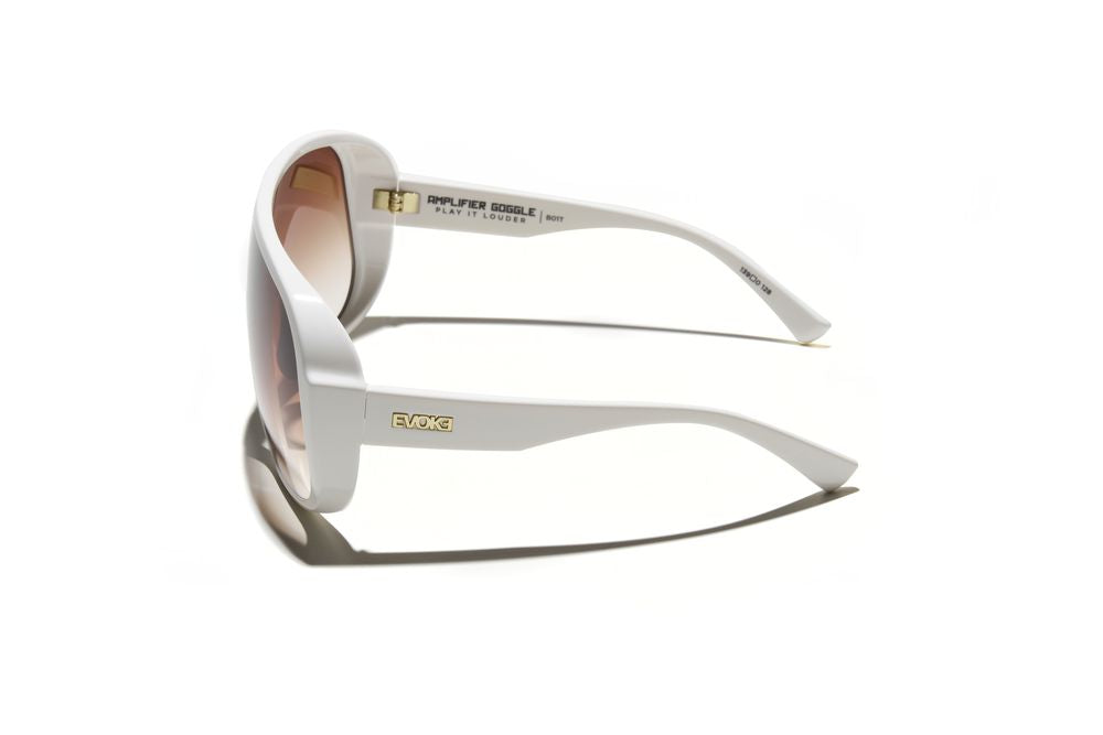 Evoke Amplifier Goggle High-end B01T White Gold Brown Gradient - Lente 139 MM - Sol
