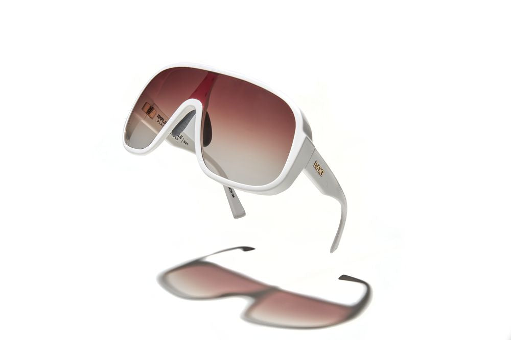 Evoke Amplifier Goggle High-end B01T White Gold Brown Gradient - Lente 139 MM - Sol