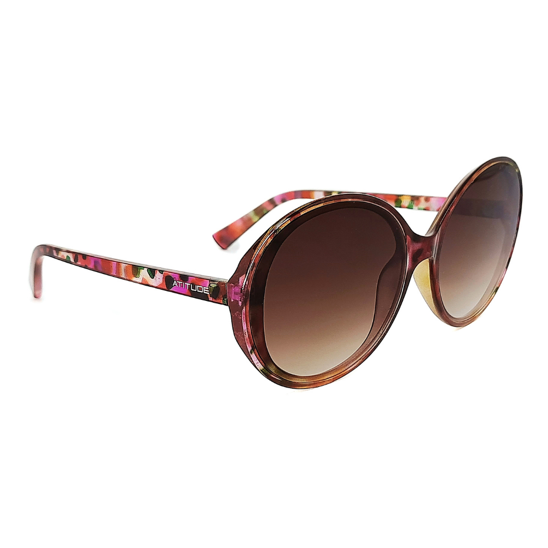 Atitude AT8127 G22 Rosa Mesclado Marrom Degradê - Sol - 63 mm