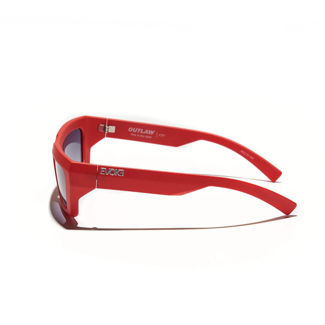 Evoke Outlaw High-end C11T Watermelon Red Matte Silver Gray Gradient - Lente 56 MM - Sol