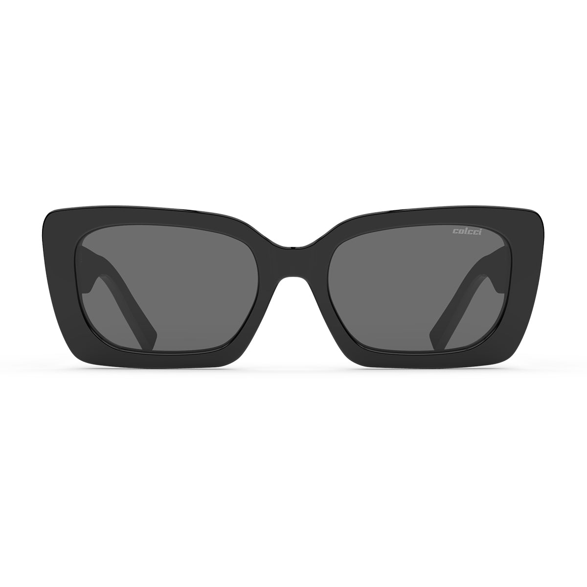 Colcci Tribeca Retangular Preto Brilho/ Preto - Solar - TAM 52 mm