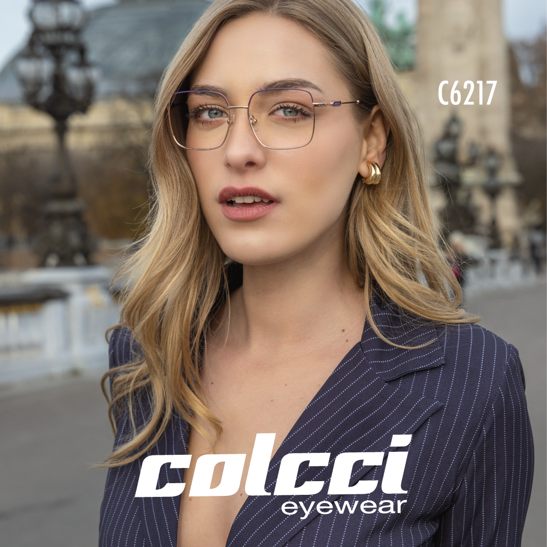 Colcci C6217 Quadrado Dourado Fosco/ Marrom - Grau - TAM 54 mm