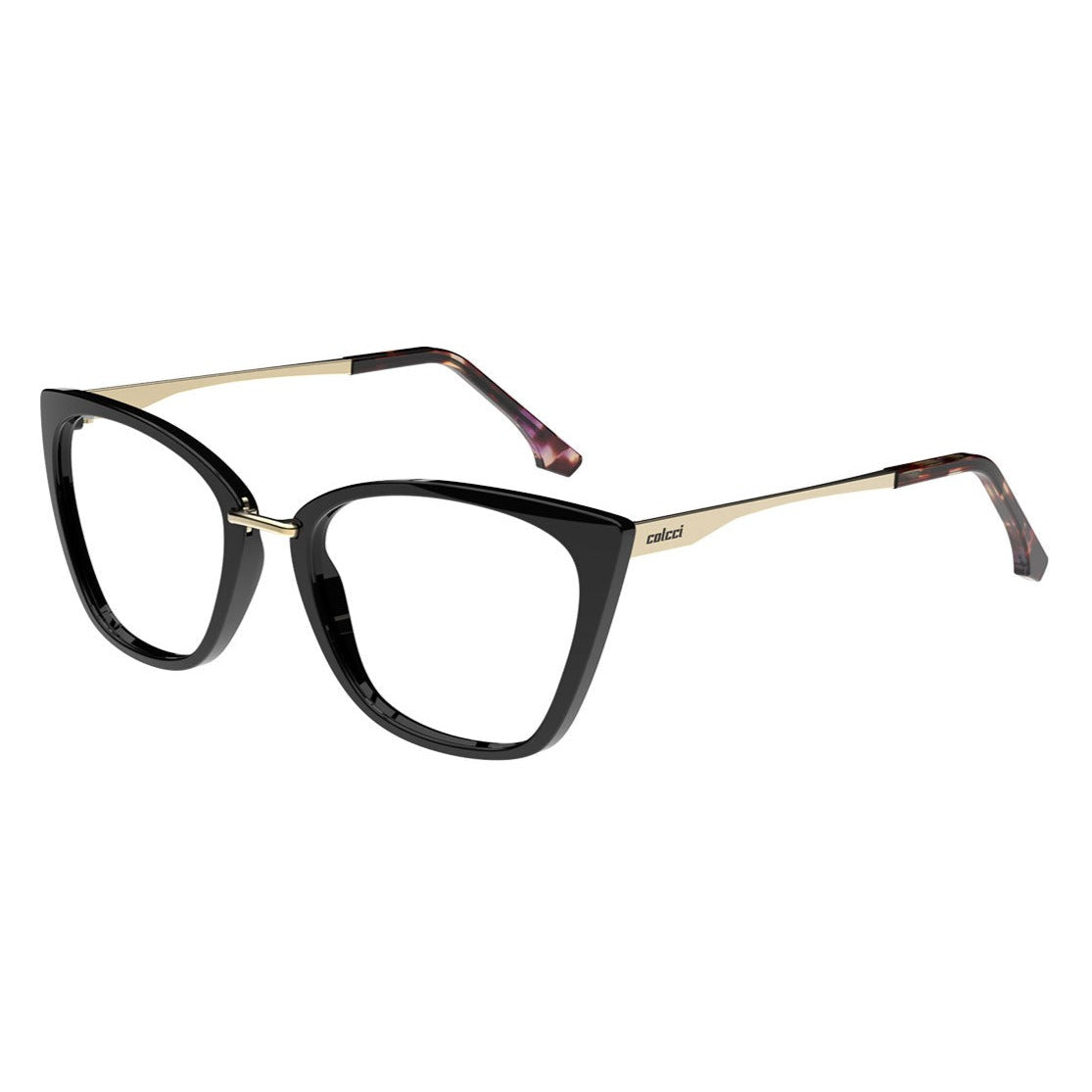 Colcci Aretha Y Teen Preto Brilho e Dourado - Solar - TAM 52 mm