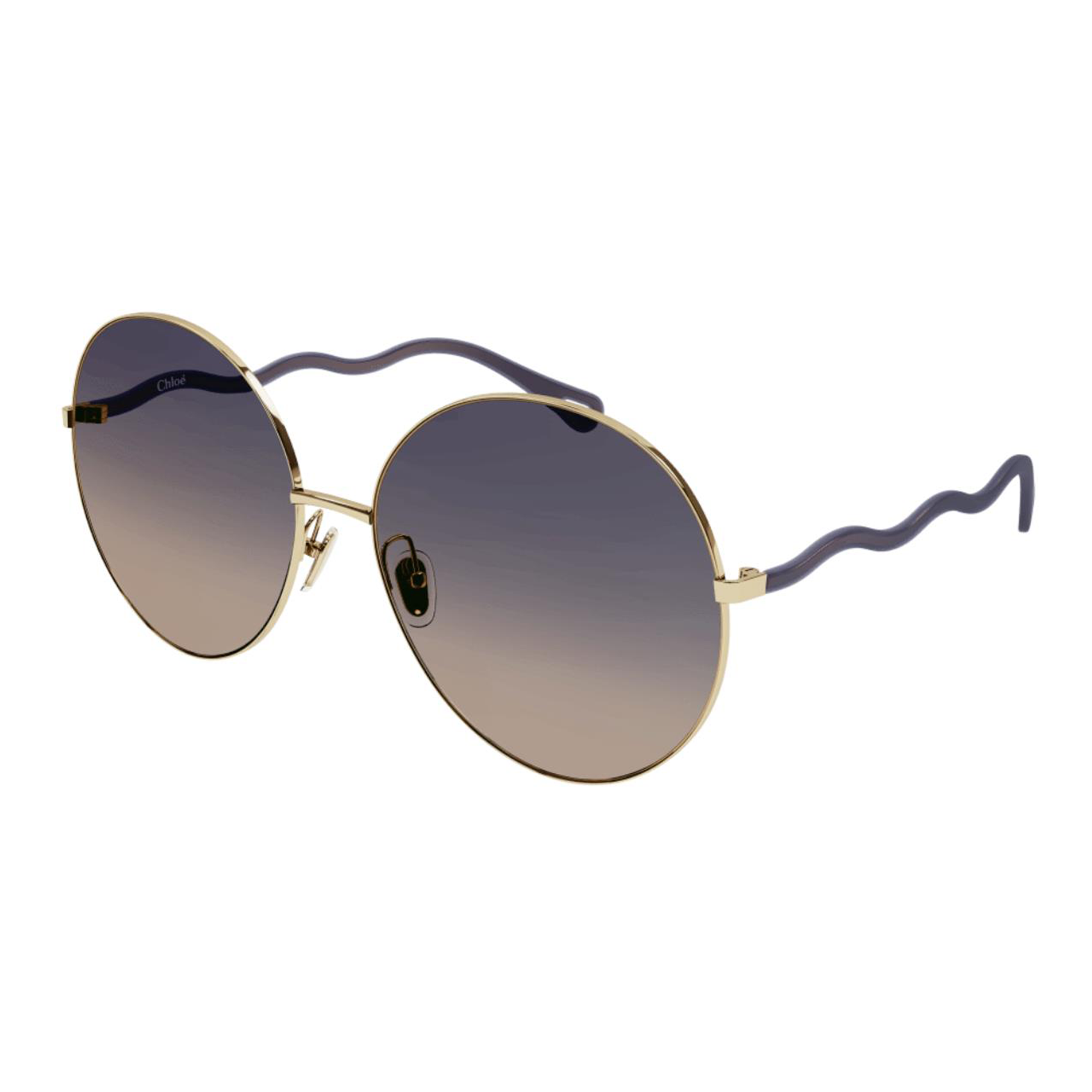 Chloé CH0055S 005 Dourado Brilho e Cinza Preto Degradê - Sol - 62 mm