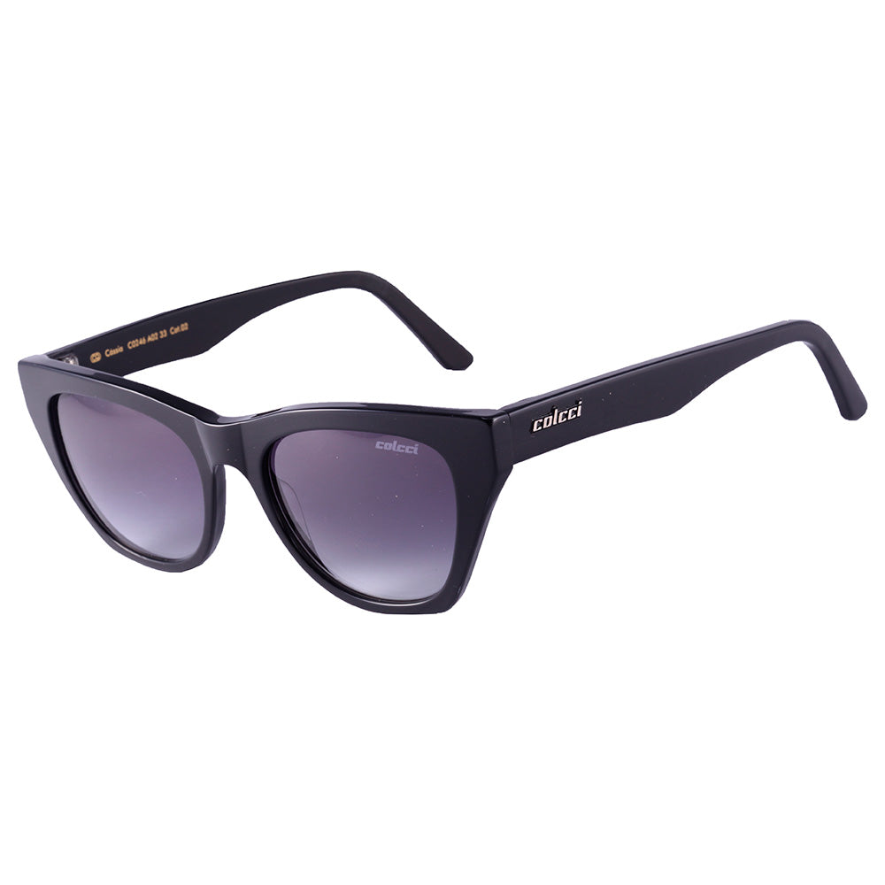 Colcci Cassia Camila Queiroz Retrô Preto Brilho/ Preto Degradê - Solar - TAM 50 mm