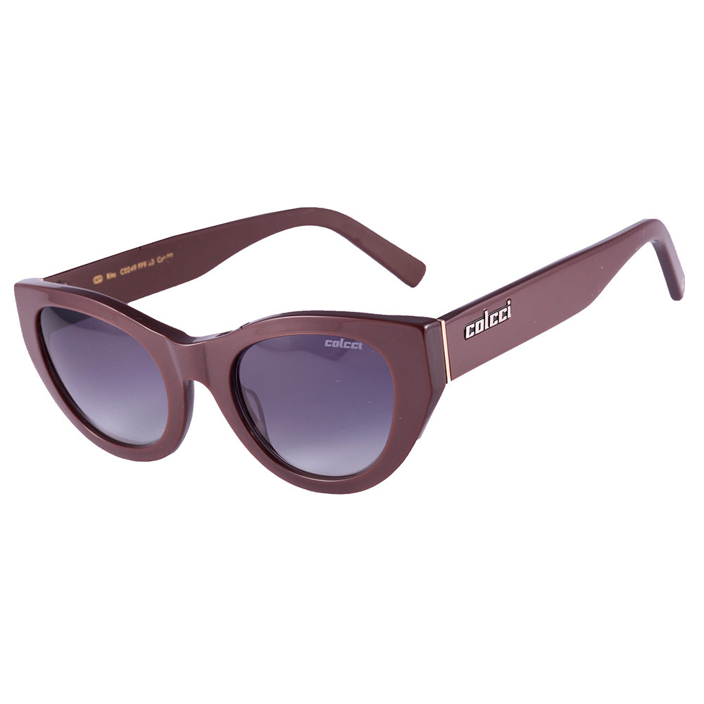 Colcci Rita Camila Queiroz Retrô Marrom Brilho/ Preto Degradê - Solar - TAM 49 mm