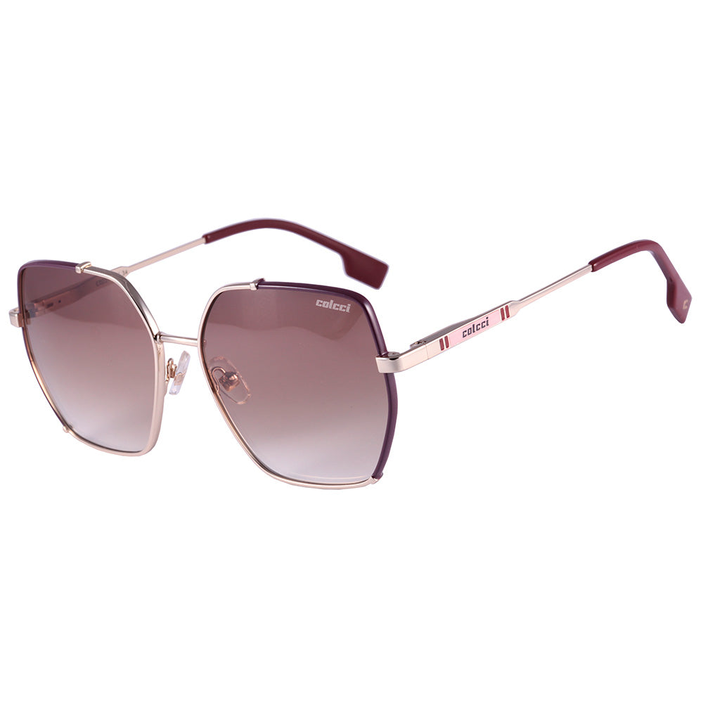 Colcci C0229 Retrô Dourado Brilho/ Marrom Degradê - Solar - TAM 59 mm