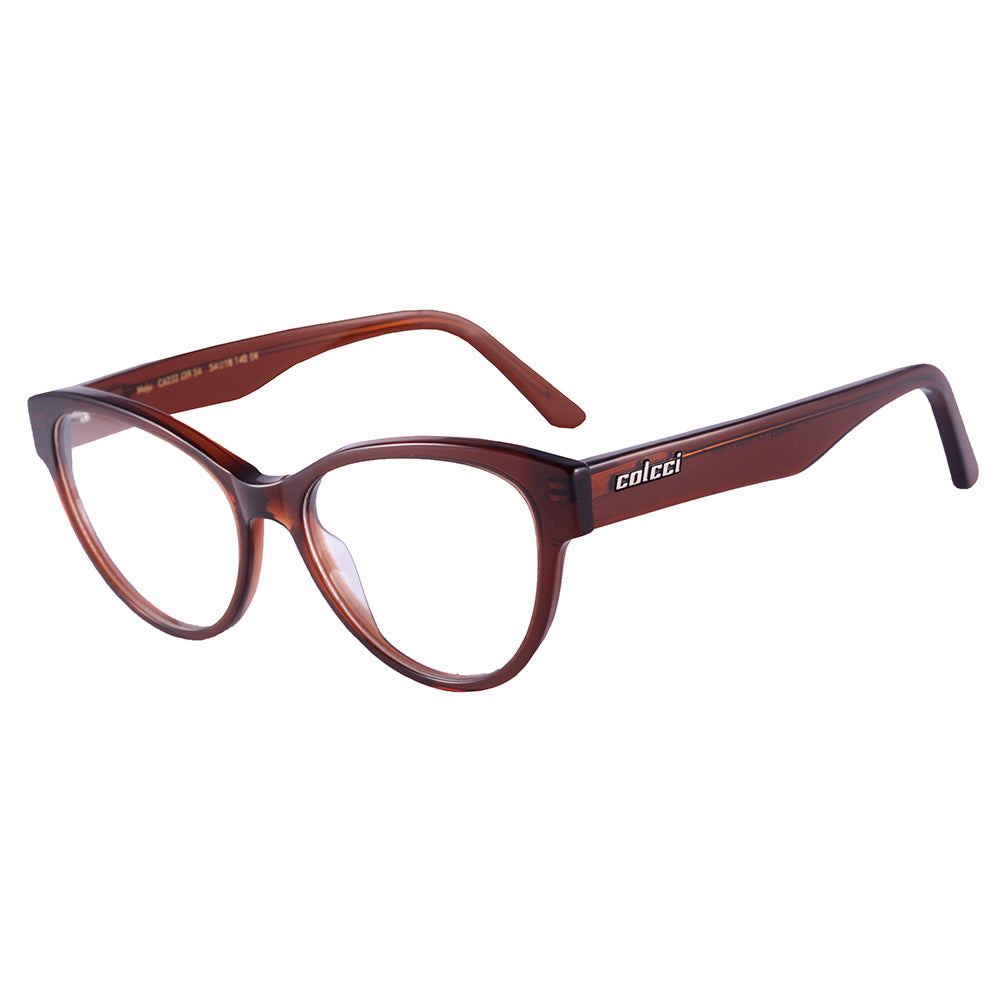 Colcci Maju Retrô Marrom Translucido Brilho - Grau - TAM 54 mm