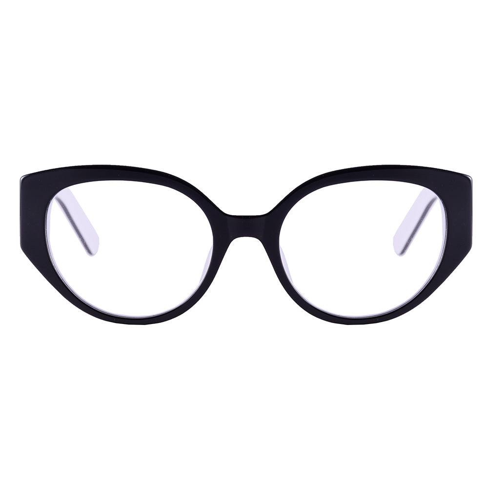 Colcci Olivia Preto Brilho/ Branco Brilho - Grau - TAM 52 mm