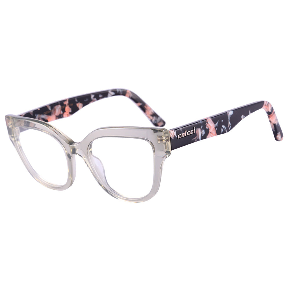 Colcci Elisa Retrô Oliva Translúcido/ Mesclado Rosa - Grau - TAM 54 mm