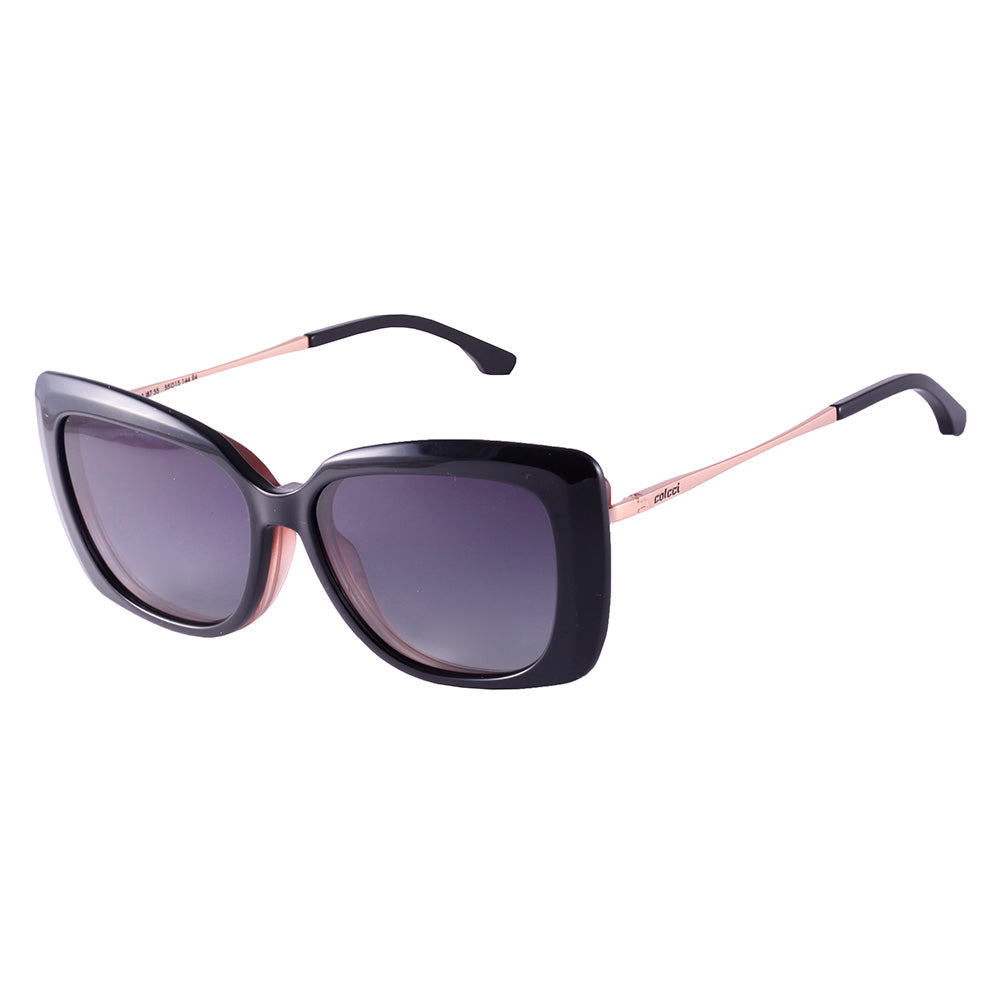 Colcci Bandy 5 Clip On Retrô Marrom Degradê/ Preto Brilho - Grau - TAM 55 mm