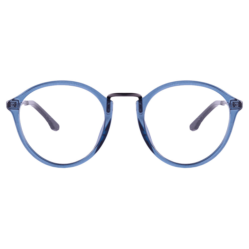 Colcci Tanne Rx Redondo Azul Translúcido - Grau - TAM 52 mm
