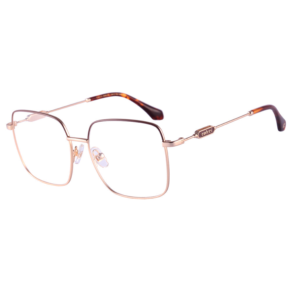 Colcci C6217 Quadrado Dourado Fosco/ Marrom - Grau - TAM 54 mm