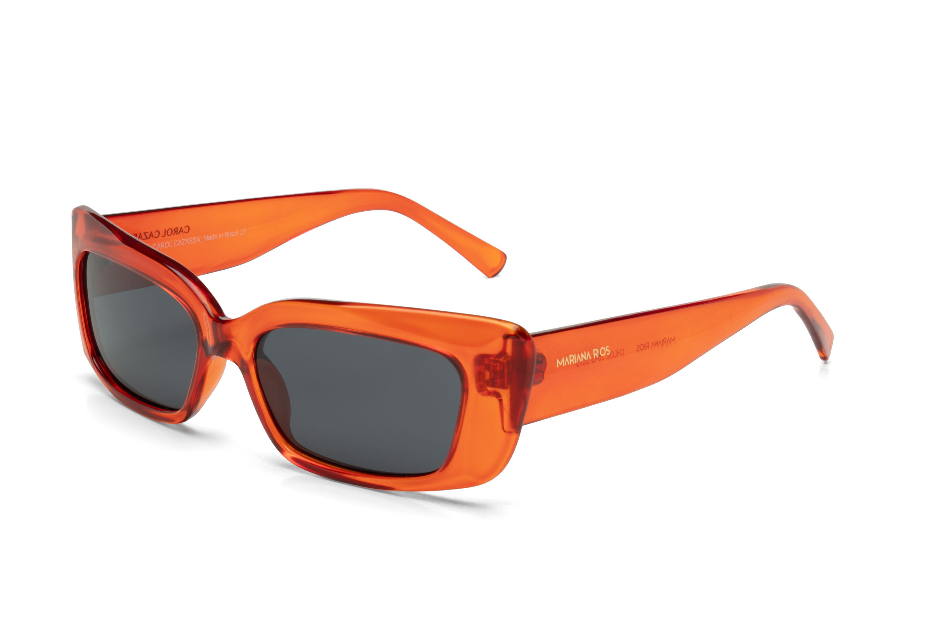 Carol Cazassa Mariana Rios Chloe 3173 Laranja Translúcido Brilho/ Preto - Solar