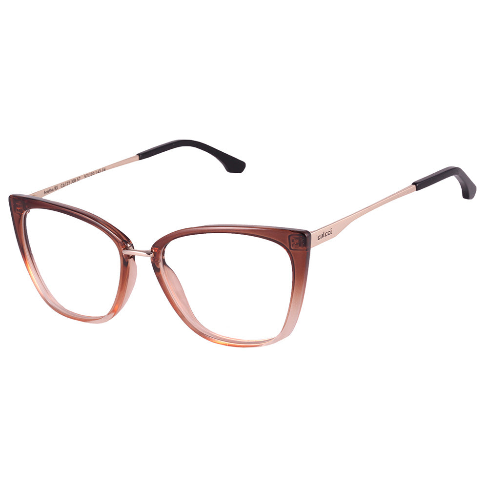 Colcci Aretha Marrom Degradê Translúcido Brilho - Lente 5,7 cm - Grau