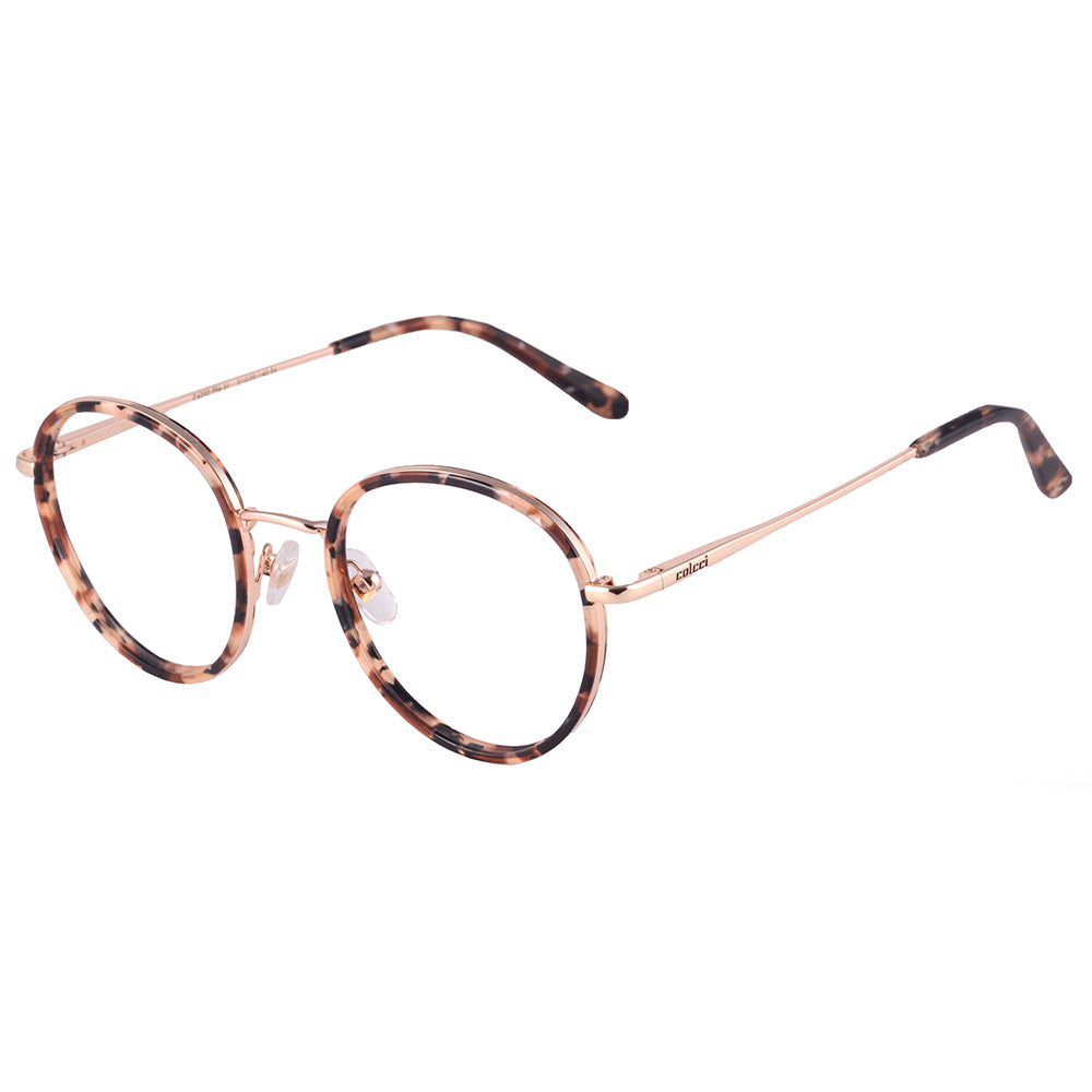Colcci C6202 Marrom Mesclado e Dourado Brilho - Lente 5,1 cm - Grau