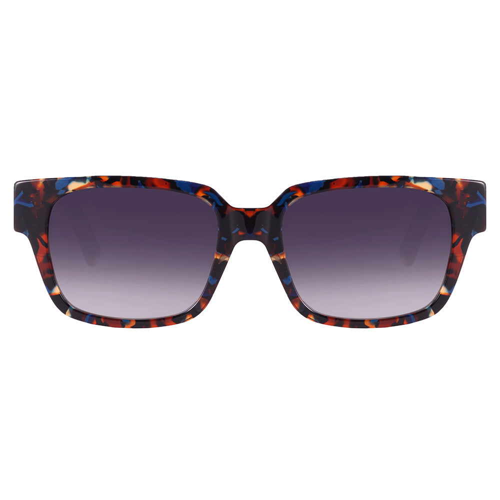 Colcci Dominique Marrom e Azul Mesclado/ Preto Degradê - 53 mm - Sol