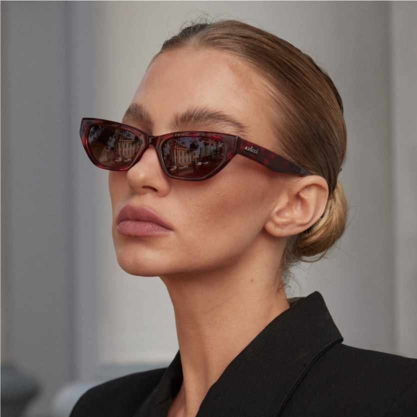Colcci Emma Vermelho Mesclado Marrom Degradê - Sol - 51 mm