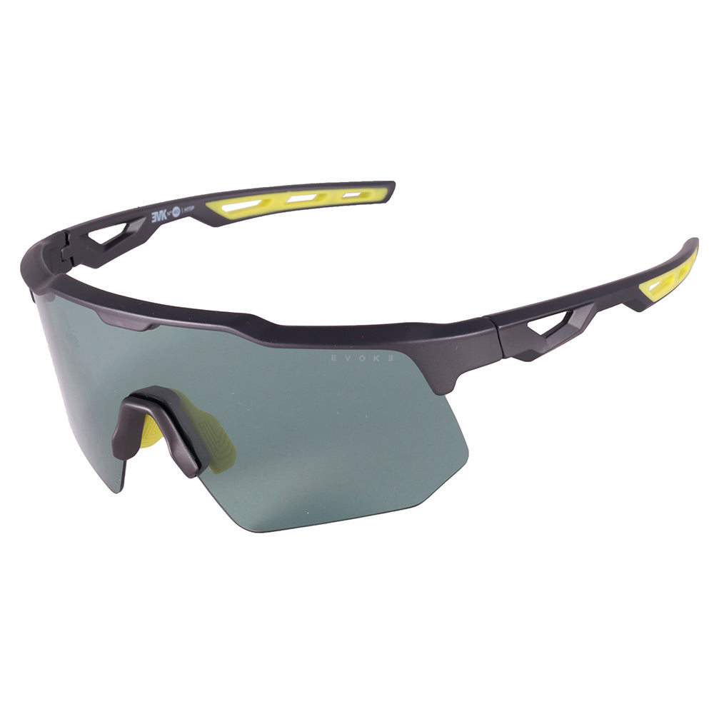 Evoke EVK 40 H11P Cinza Fosco/Verde Polarizado - Lente 15,5 cm - Sol
