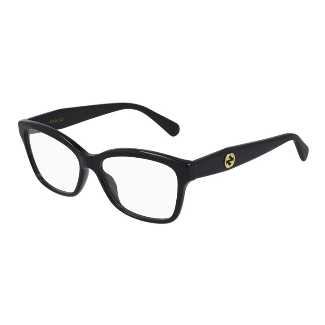 Gucci GG0798O 001 Preto Brilho - Grau - 55 mm