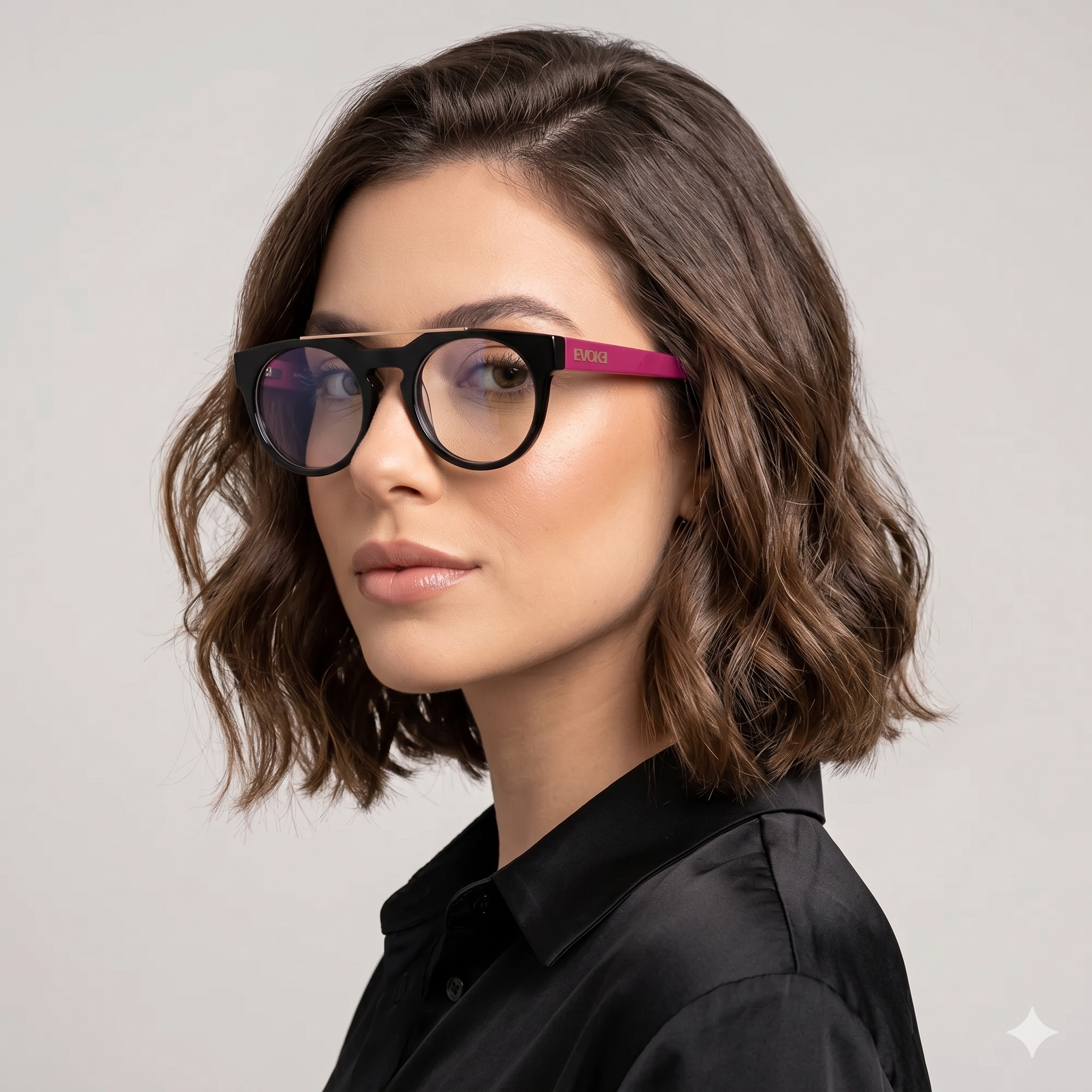 Evoke Upper III A02 Preto Brilho e Roxo - Grau - 49 mm
