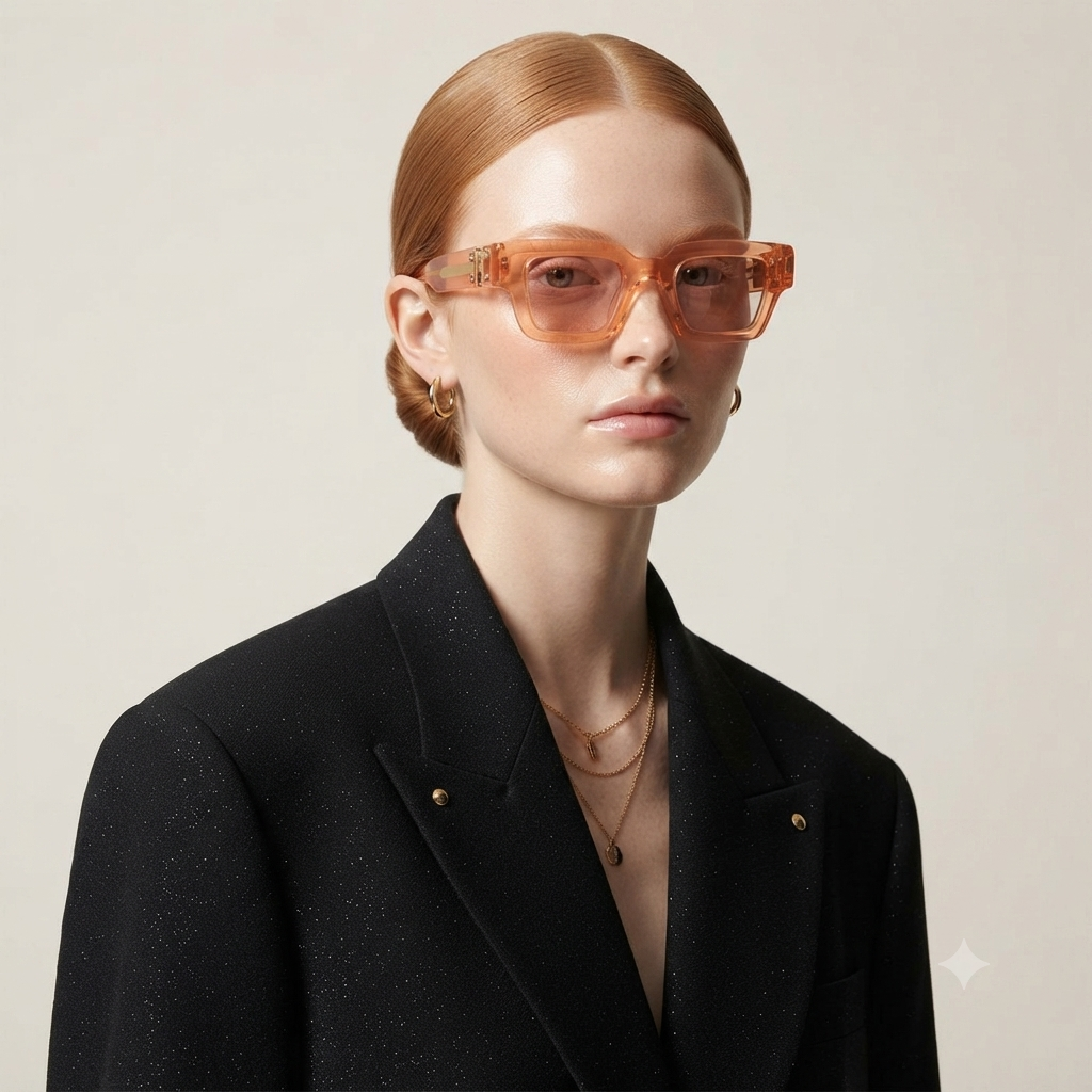 Bottega Veneta BV1230S 004 Laranja Translúcido Laranja - Sol - 49 mm