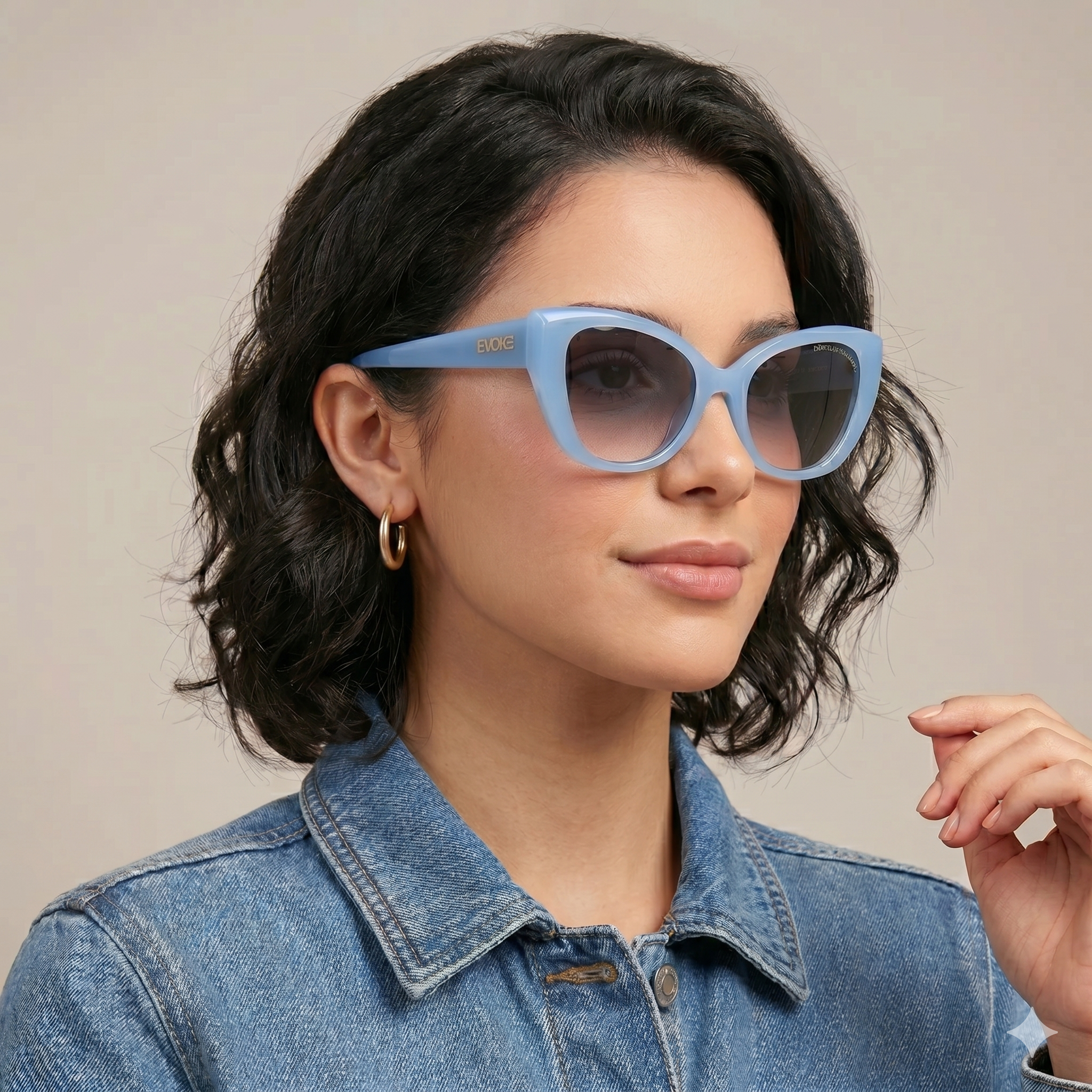 Evoke EVK 43 D01 Azul Brilho Azul Degradê - Sol - 54