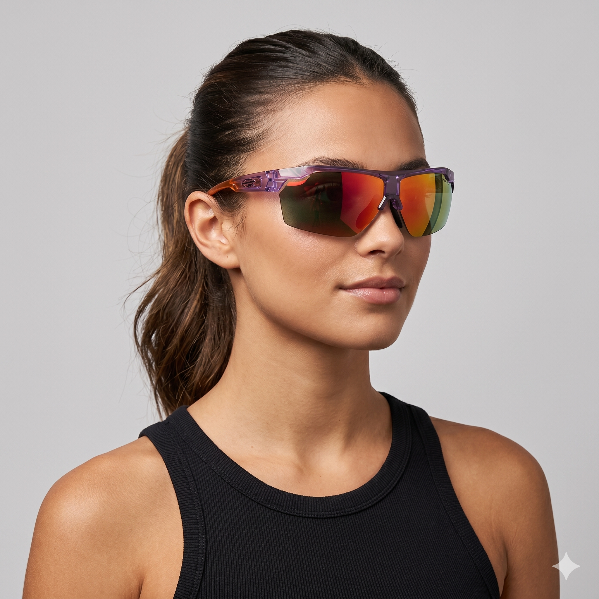 Mormaii Smash 5 Clip on Roxo e Amarelo Laranja Espelhado - Sol - 65 mm