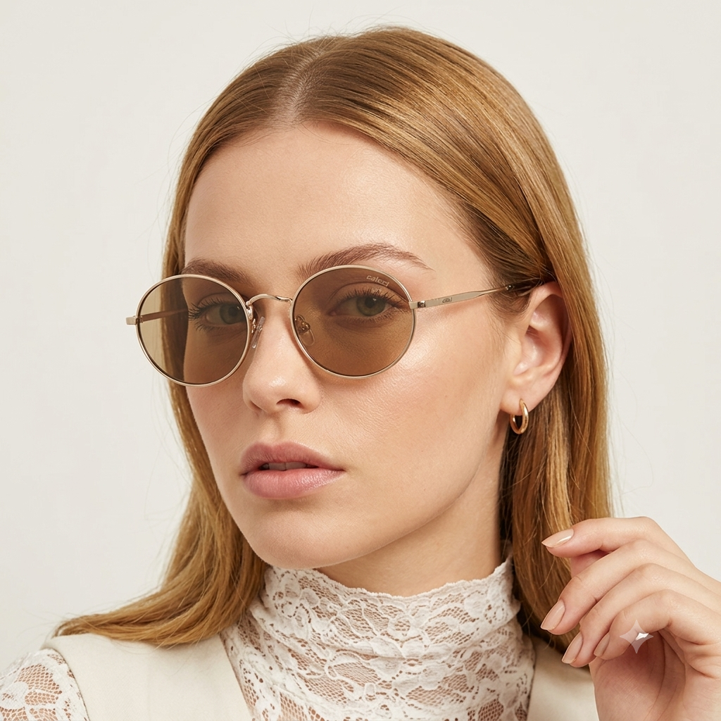 Colcci C0300 Dourado Brilho Marrom Degradê -Sol - 53 mm
