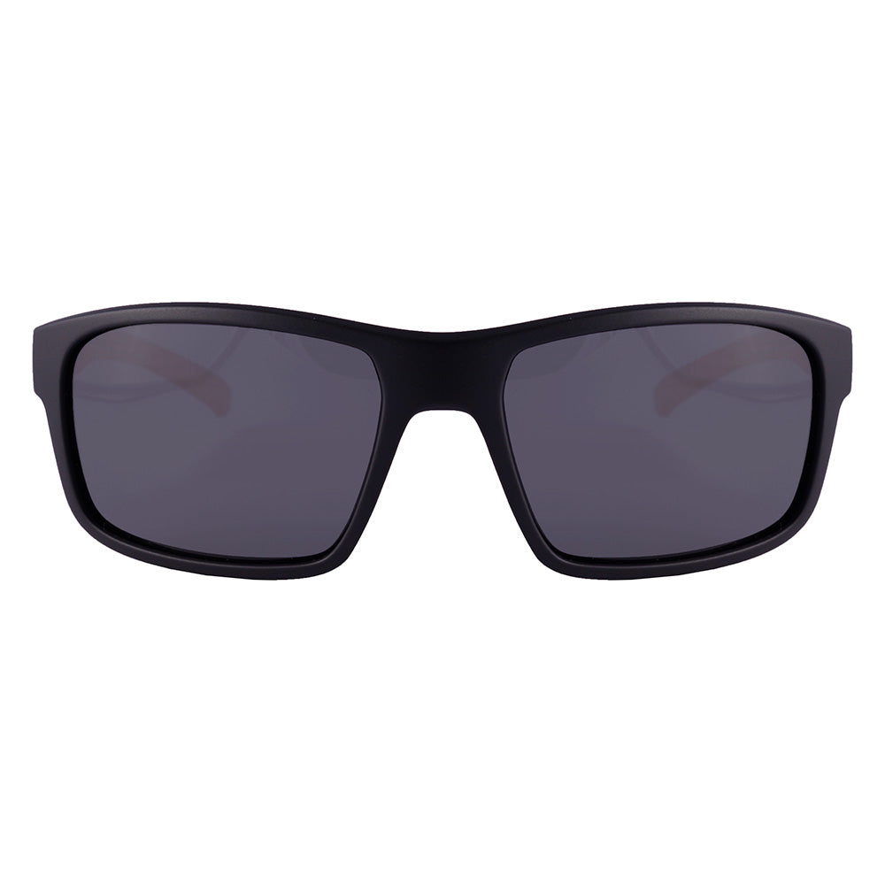 HB Overkill Retangular Matte Black/Wood Polarized Gray - Solar - TAM 56 mm