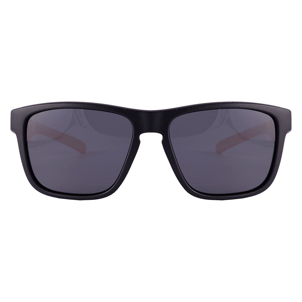 HB H-Bomb Retangular Matte Black/Wood Polarized Gray - Solar - TAM 52 mm