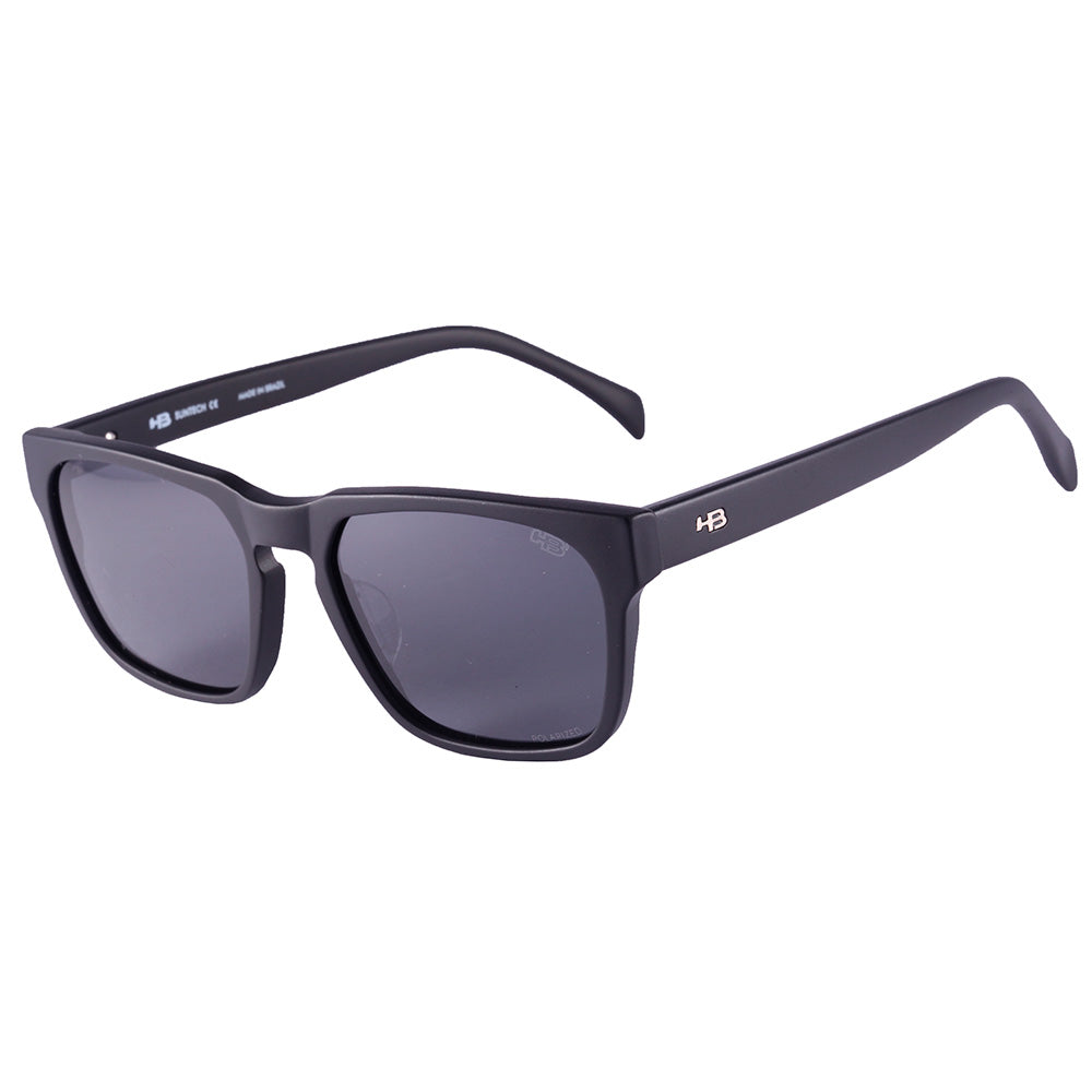 HB Lead Retangular Matte Black Polarized Gray - Solar - TAM 54 mm
