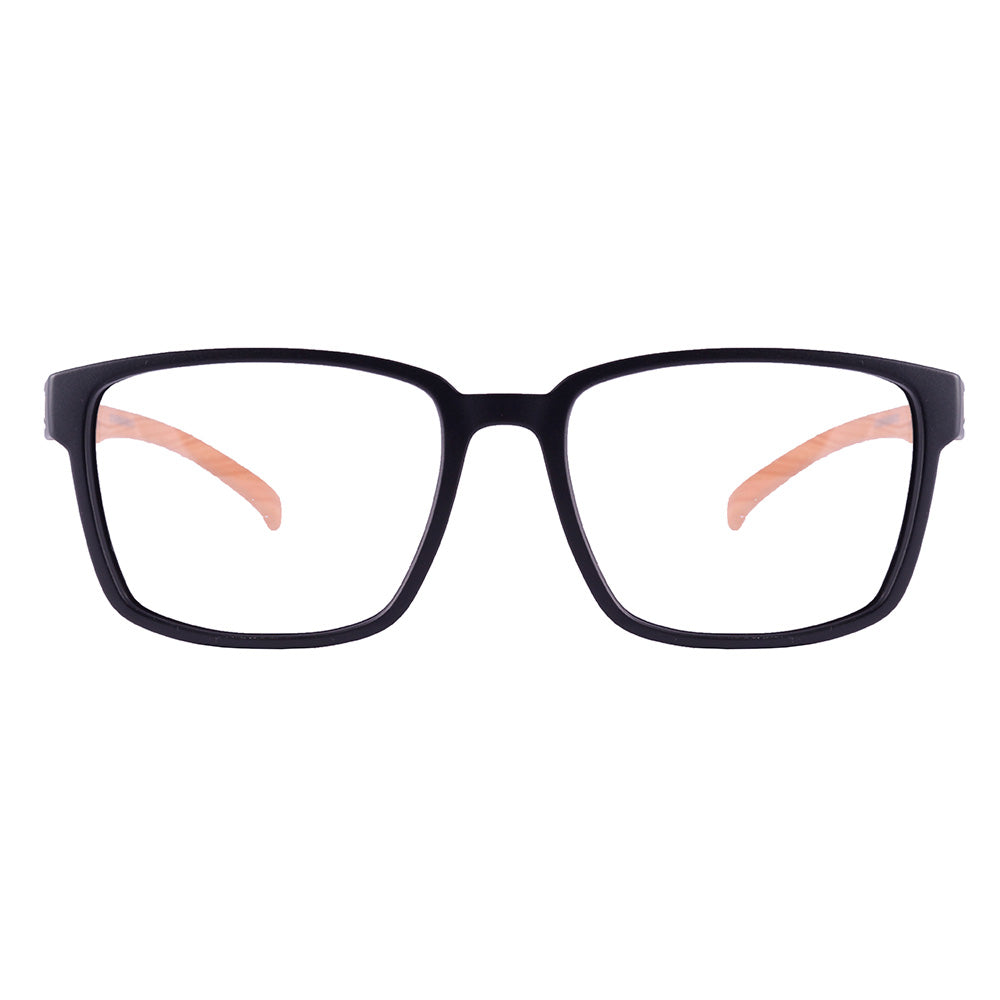 HB 0490 Retangular Matte Black/Dark Wood - Grau - TAM 55 mm