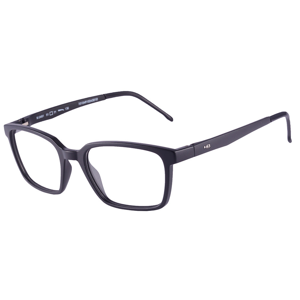 HB 0491 Retangular Matte Black - Grau - TAM 51 mm