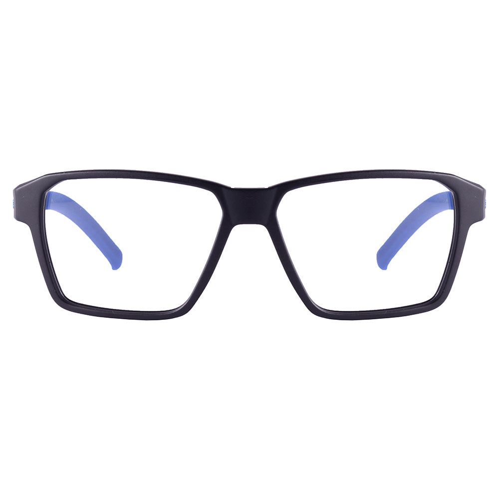 HB 0459 Retangular Matte Black/ Blue - Grau - TAM 55 mm