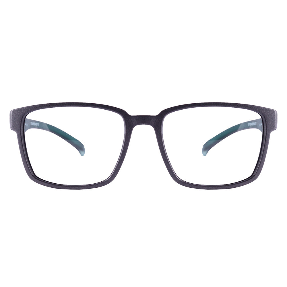 HB 0490 Retangular Matte Graphite/ Green - Grau - TAM 55 mm