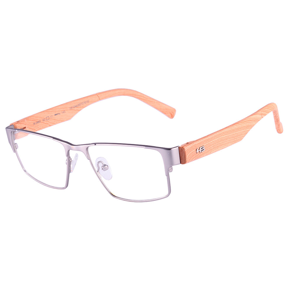 HB Duotech 0462 Retangular Matte Graphite/ Wood - Grau - TAM 53 mm