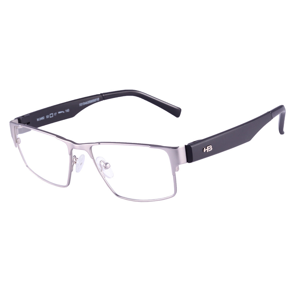 HB Duotech 0462 Retangular Matte Graphite/ Matte Black - Grau - TAM 53 mm