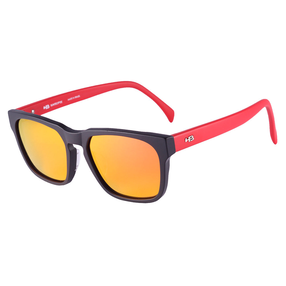 HB Lead Retangular Matte Black/ Red/ Red Chrome - Solar - TAM 53 mm
