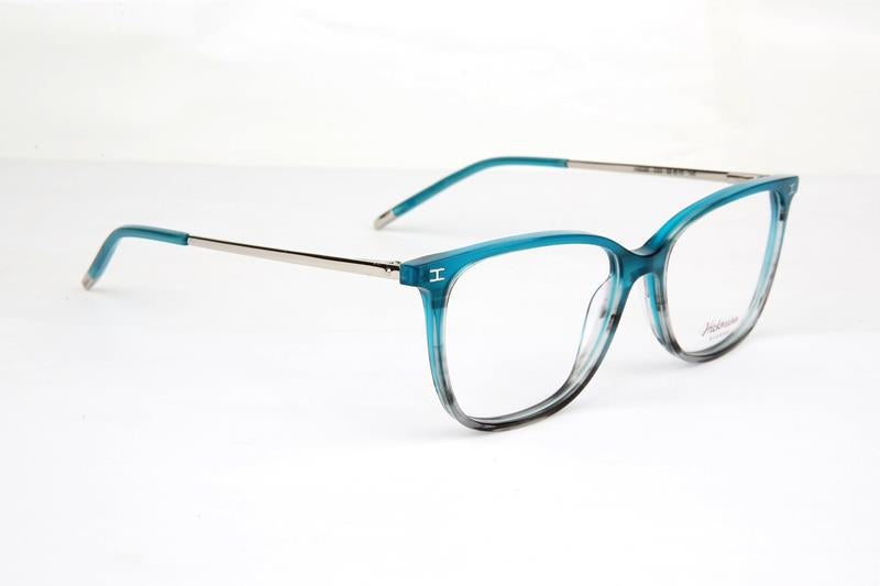 Hickmann Hi 6095 C03 Verde E Prata Brilho - Lente 5,2 Cm - Grau