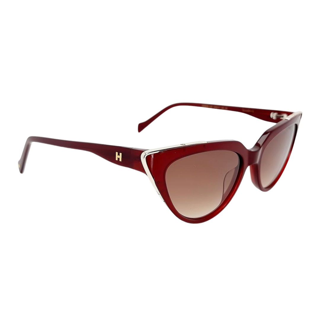 Hickmann Kalmia I HI90035 C01 Vermelho Translúcido Marrom Degradê - Sol - 54 mm